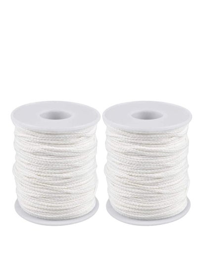 Buy Candle Wick, 24 Ply Braided Cotton Wick Core Making Kit Low String Line Universal Spool Natural Material Handmade Supplies for DIY, 2 Rolls in UAE