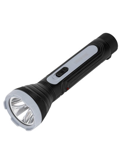 Buy Rechargeable LED Torch, Sturdy Housing with Big LED Chip with Aluminum Reflective Cup, Shell Ripple Pattern/ 4 Hours Working Time, Lead-Acid Battery/ Compact Design, Perfect for Indoor and Outdoor Use in UAE