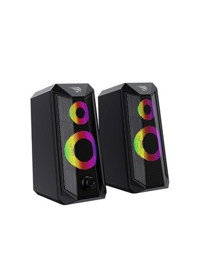 Buy Computer Speakers, USB Speakers with RGB Lights, Suitable for Games, Music and Laptop Streaming in Saudi Arabia