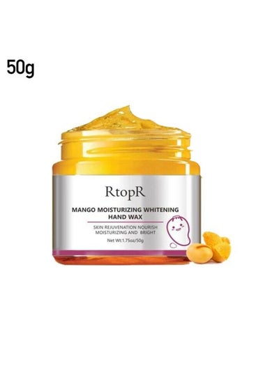 Buy Mango Moisturizing Hand Wax Hand Whitening Mask Anti-Aging Nourishing Hand Calluses and Improve Skin Dryness - 50 g in UAE