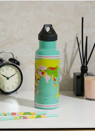 Buy World Map Stainless Steel Bottle in UAE