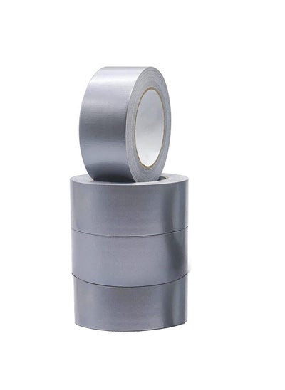 Buy 4 Rolls Duct Tape, 2 inches x 15 yards Strong Adhesive Silver Tape for Packing, Kitchen Home, Office, Indoor & Outdoor Use in UAE