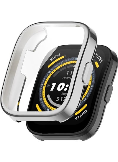 Buy TPU Case With Screen Protector Film for Amazfit Bip 5, All-Inclusive Anti-Drop Electroplating Cover (silver) in UAE