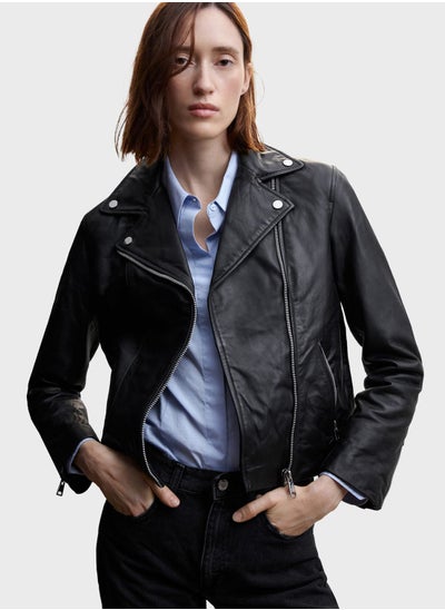 Buy Zip Through Pu Jacket in UAE