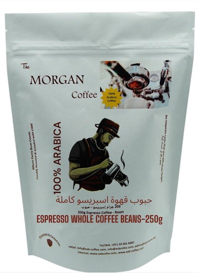 Buy The Morgan Coffee ESPRESSO WHOLE COFFEE BEANS - 250g in UAE