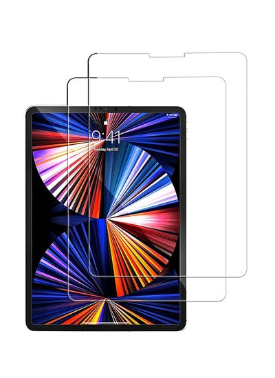 Buy Tempered Screen Guard Compatible with iPad Pro 2021 12.9" / 4th / 3rd (Pack of 2) in UAE