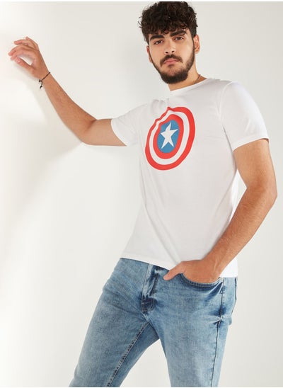 Buy Captain America Crew Neck T-Shirt in Saudi Arabia