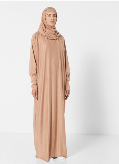 اشتري Praying Dress In Plain Colour With Attached Veil في السعودية