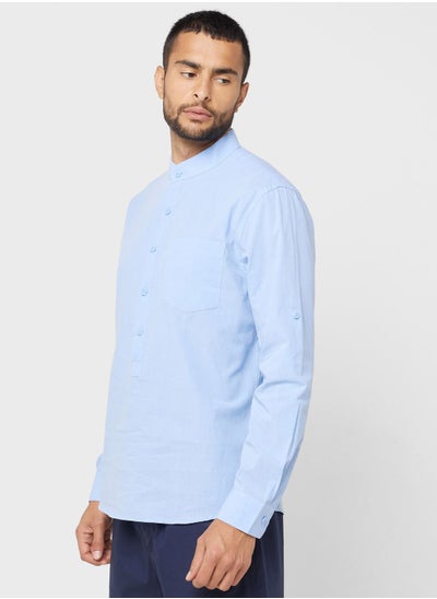 اشتري Grandad Collar Shirt في الامارات