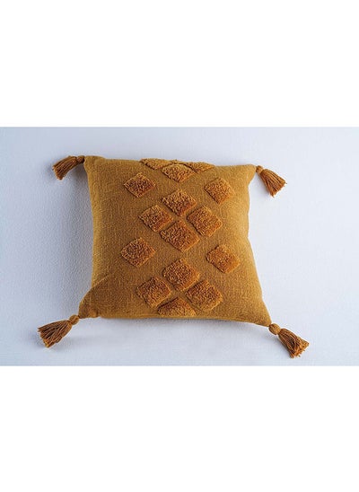 اشتري Sabrine Filled Cushion 45x45Cm Ochre في الامارات