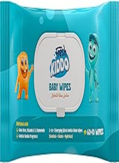 Buy Fresh Kiddo Wipes 70pcs in Egypt