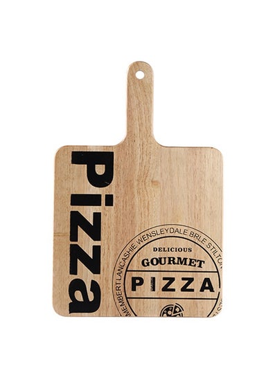 اشتري Natural Rectangle Wooden Pizza Gourment With Handle 45x30cm في الامارات