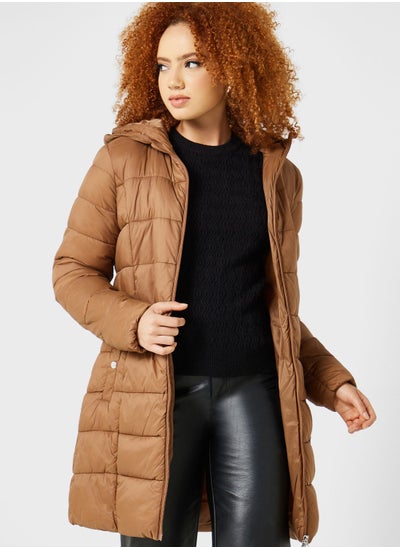 Buy Hooded Pocket Detail Jacket in UAE