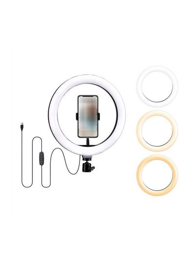 Buy A 30 cm circular lighting ring for live broadcasting and professional photography, 360 degree rotation with a mobile holder, which can be installed on any tripod – UN-300 in Egypt