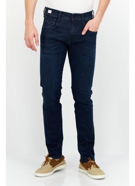 اشتري Men Regular Fit Stretchable Washed Denim Jeans, Blue في الامارات