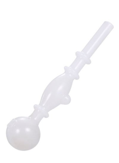 Buy Glass Pipe Holder White 15cm in Saudi Arabia