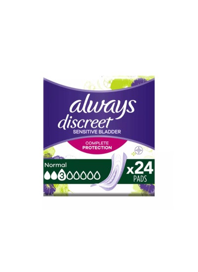 Buy Always Discreet Incontinence Pads Women Normal x24 in UAE