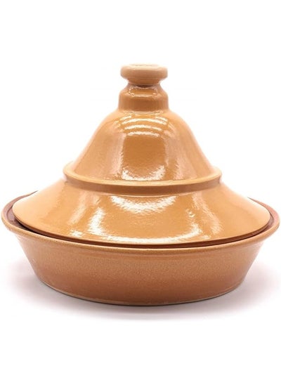 Buy Casserole With Lid 9.5 Inch Spanish Made By Healthy Pottery Stewter Spanish Pottery Lid Saucer in Saudi Arabia