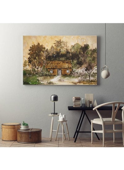 Buy Cabin In The Woods Wall Art Printed Canvas wall art 90x60 in Egypt