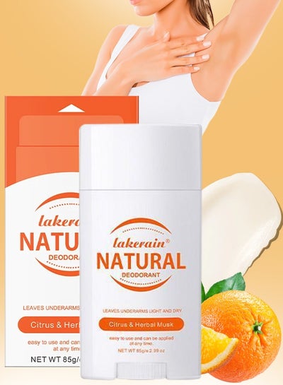 Buy Natural Deodorant Stick Lasts All Day Safe and Cruelty Free Long Lasting Odor Control Natural Deodorant for Women and Men Under armed Deodorant Stick citrus and Herbal Musk in UAE