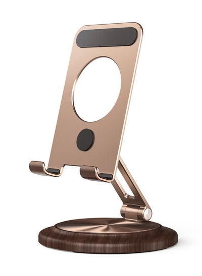 Buy Phone Holder aluminum alloy Phone Stand for Desk Height Adjustable iPhone Stand Foldable iPhone holder for All 4-7.2'' Phones iPhone 14/14 Plus/14 Pro/14 Pro Max/iPhone 13 Pro Max/13mini Gold in UAE