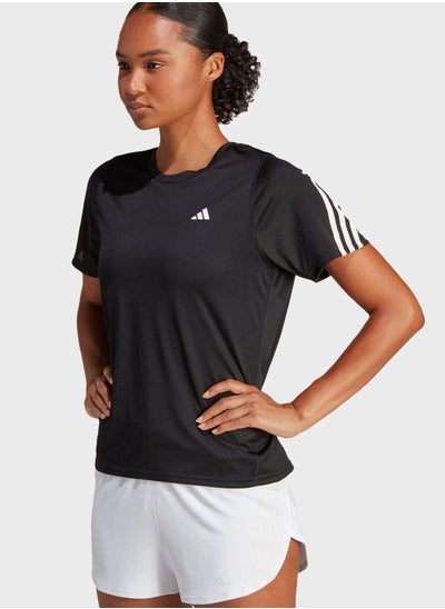 اشتري Run Icons 3-Stripes Low-Carbon Running T-Shirt في الامارات