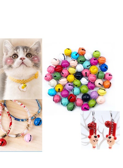 Buy Multi-colored Jingle Bells, 50Pcs 22mm Metal Tinkle Bell, Large Craft Bells Sleigh Bells, Craft Small Bells for Festival Decoration, Party, Jewelry Making, Baby, Dog Cat Collars in UAE