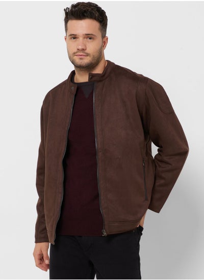 Buy Suede Biker Jacket in UAE