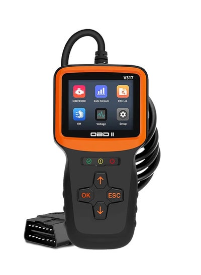 اشتري V317 Car OBD2 Scanner, Car Interior Parts Code Reader Car Fault Detector, supports 8 different languages, for all OBD II/EOBD protocol cars في السعودية