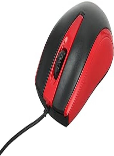 Buy Havit MS871 1200 DPI Wired USB Mouse, Black/Red in Egypt