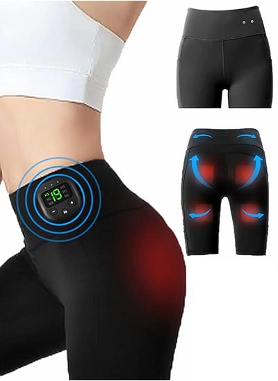 اشتري High Waist Shorts Yoga Pants with Rechargeable EMS Muscle Stimulator - Ultimate Buttock Trainer for Women في الامارات