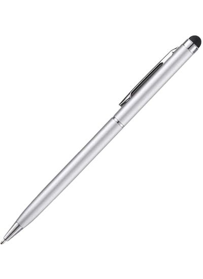 Buy 2In1 Stylus Touch Pen For Iphone Samsung Huawei Honor Microsoft Silver in Saudi Arabia