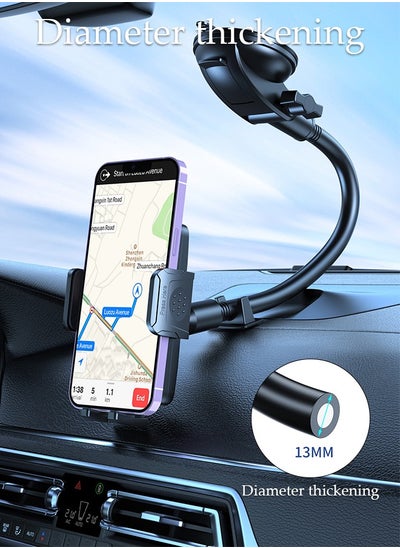 اشتري Phone Holder Mount for Car Dashboard Windshield 360 Degree Rotation Dashboard Car Clip Mount Stand Phone Holder Suitable for All Cell Phone Automobile Interior في السعودية