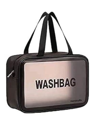 اشتري Transparent Waterproof Makeup Bag, Large Plastic Cosmetic Bag for Travel Organizer, في السعودية