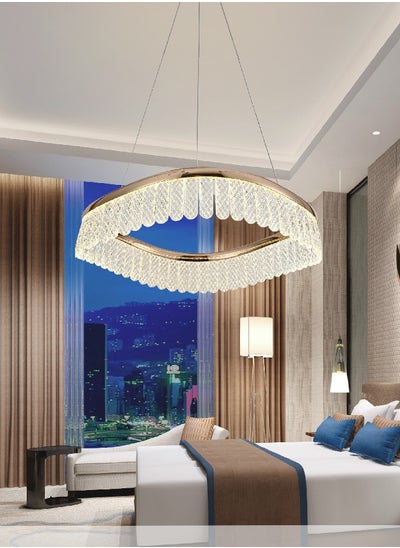 Buy modern chandelier with 3 LED lights - 8002 - D600 in Saudi Arabia