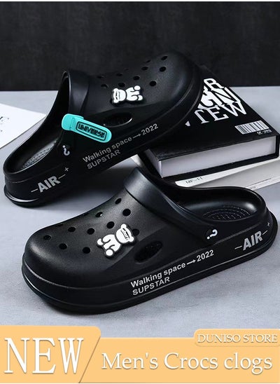 اشتري Men's Crocs clogs Sandals Bath Slippers Quick Drying Slide Sandal Non-Slip Soft Shower Slippers Spa Bath Pool Gym House Slippers Beach Sandals for Indoor & Outdoor في السعودية