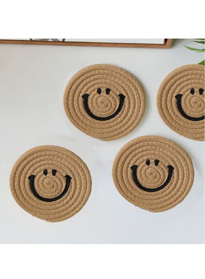 اشتري Coasters Thread Weave Trivets for Drinks Coffee Tabletop Protection Tablemat Set of 4 في الامارات