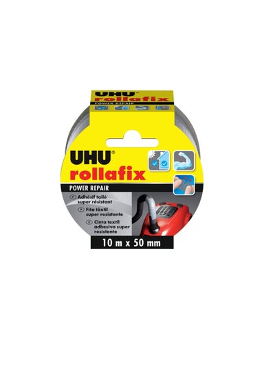 اشتري UHU Rollafix Power Repair Tape 10 * 50 mm Grey في الامارات