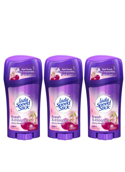 Buy Pack Of 3 Fresh And Essence Cherry Blossom Antiperspirant Deodorant Stick 65grams in Saudi Arabia