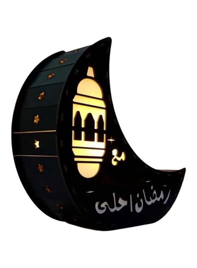 Buy Ramadan Lantern, Luminous Crescent, Black Wood, 4 Mm, Size (50X 50X 10) in Egypt