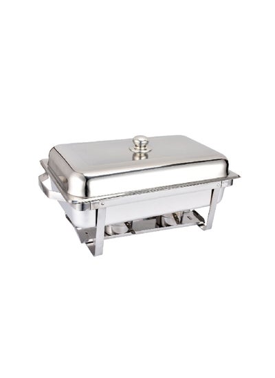 Buy Portable Rectangular Stainless Steel Food Warmer Silver 8 L DZW-I080 in Saudi Arabia