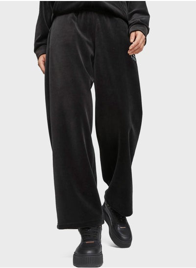 Buy Essential Elevated Velour Straight Pants in Saudi Arabia