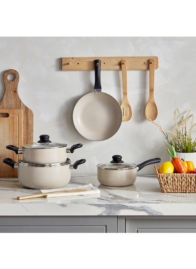 Buy 7-Piece Marble Cookware Set 24 x 1 x 24 cm in Saudi Arabia