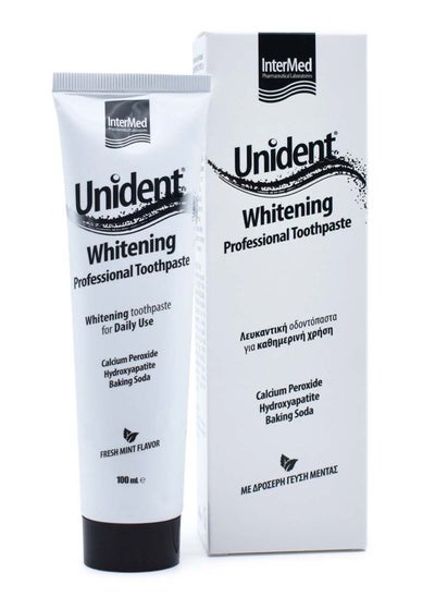 Buy Unident Whitening Professional Toothpaste - Daily Whitening and Enamel Strengthening 100 ML in UAE