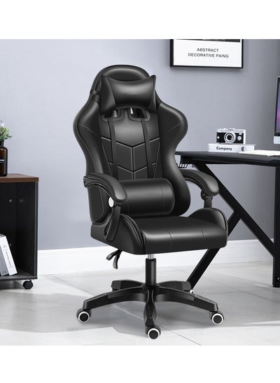 Buy Massage Gaming Chair Ergonomic Computer Chair Desk Chair High Back Racing Style Office Chair with Headrest Support and Footrest Adjustable Office Chair in Saudi Arabia