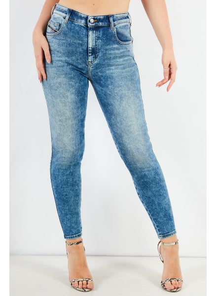 Buy Women Super Skinny Fit Stretchable Denim Jeans, Blue in UAE