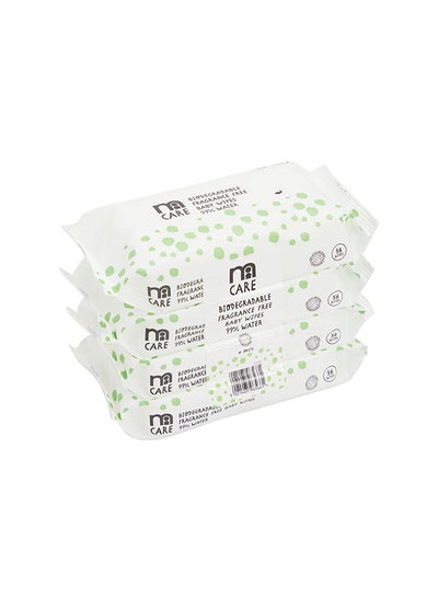 اشتري Pack Of 4, Biodegrade Fragrance Free Wet Wipes, Each 56 Count في الامارات
