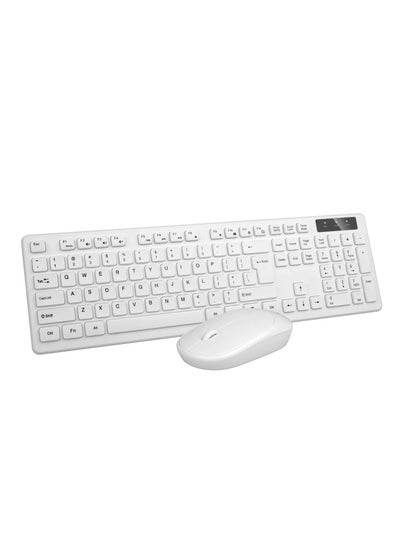 اشتري New Hot Selling 2.4G Keyboard Mouse Set Fashion Personality Desktop Laptop Waterproof Wireless Business OfficeWhite White في السعودية