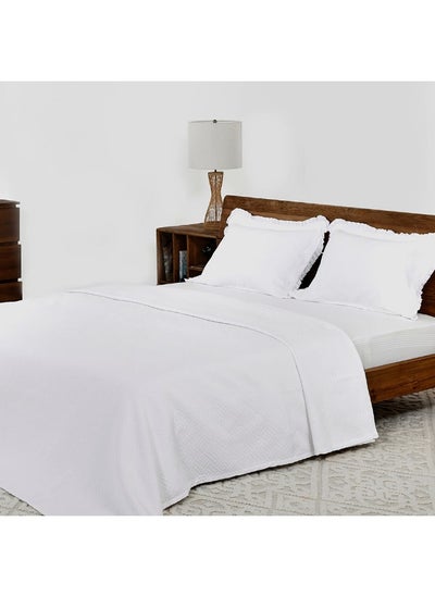 Buy Gaivota 3-Piece King Size Bedspread, White - 260X240 Cm in UAE