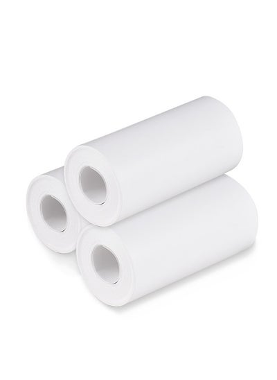 Buy Thermal Paper Roll 57*30mm Printing Paper for Label Printer Kids Instant Camera Refill Print Paper,  Pack of 3 Rolls in Saudi Arabia